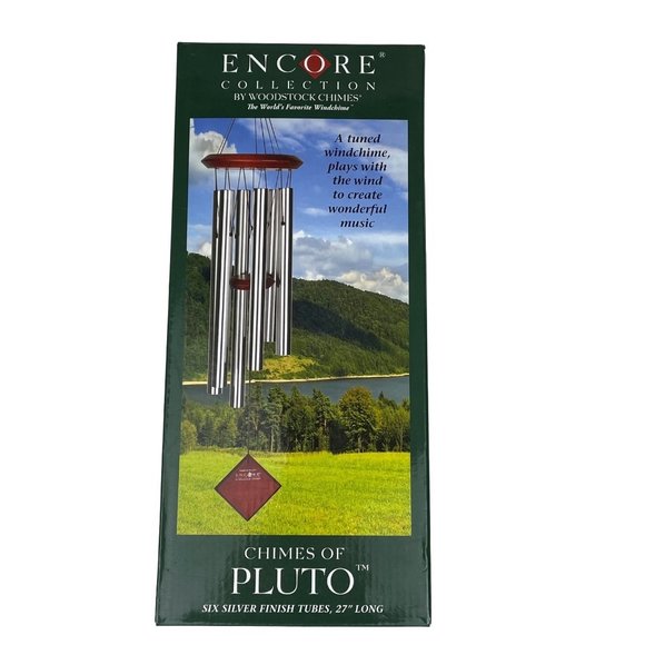 Encore Collection by Woodstock Chimes Metal Chimes of Pluto Silver 27" Long